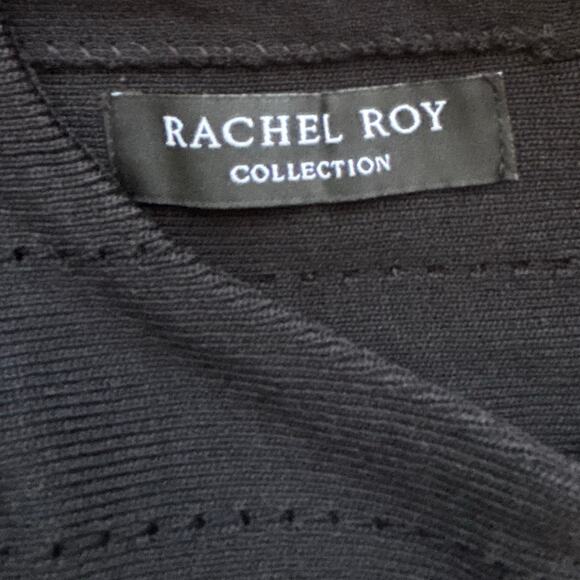 Rachel Roy Collection Black Tie Front Fringe Hem Vest Size Med/Large - Picture 8 of 10